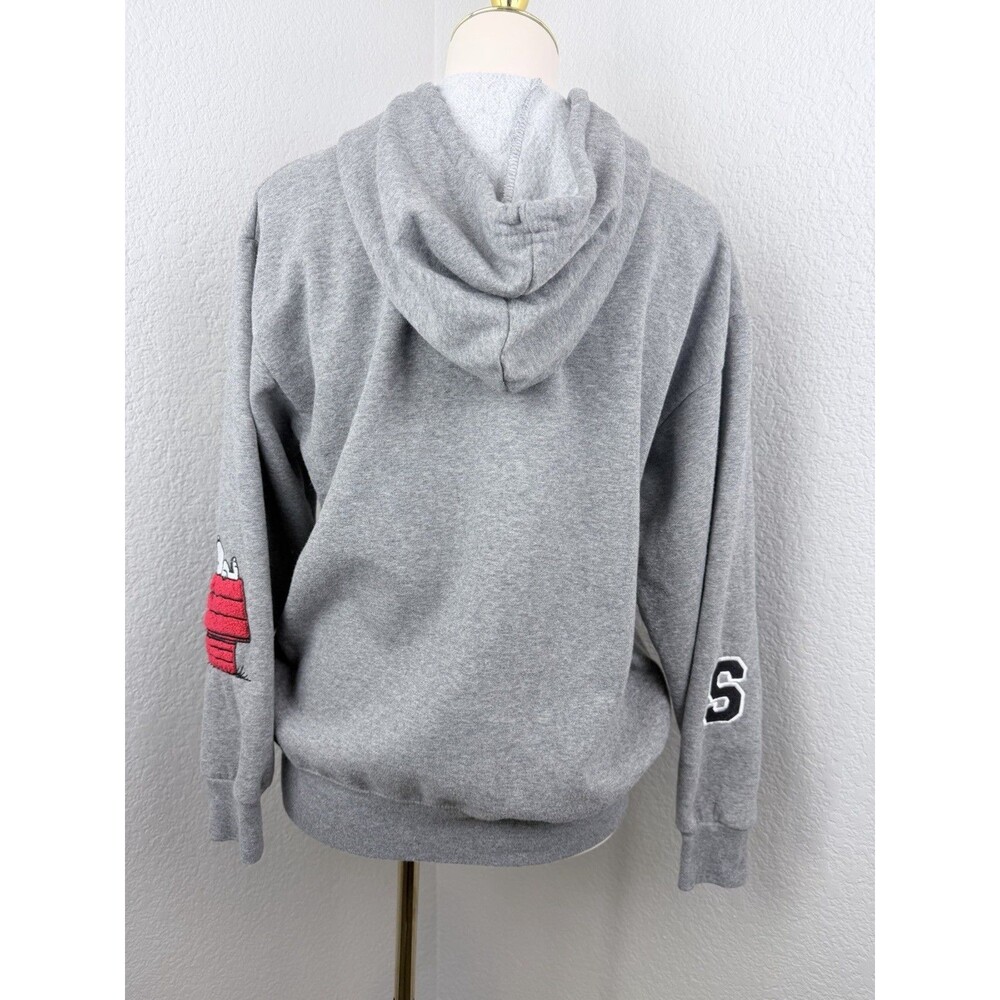 Peanuts Women's Snoopy  Full Zip Sweatshirt Hoodie Chenille Patches Medium - Picture 3 of 7